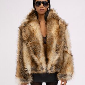 Faux fur coat